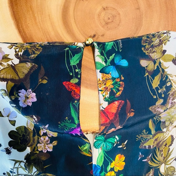 ADRIANA BARRA 🇧🇷 DESIGNER SILK FLORAL TOP - Picture 7 of 15